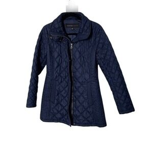 Marc New York Andrew Marc Quilted Jacket Coat Navy Blue Lightweight Size S